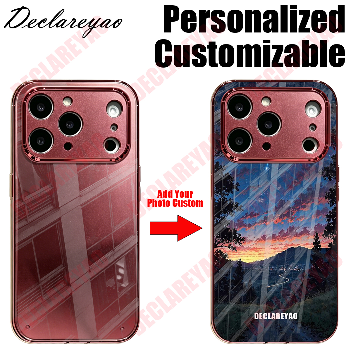 Phone Cases Customized - DECLAREYAO Custom Glass Case For iPhone