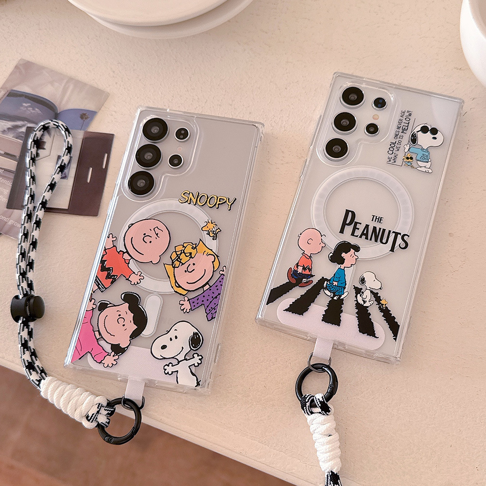 Phone Cases Brown - Cute Cartoon Snoopy Charlie Brown Magnetic