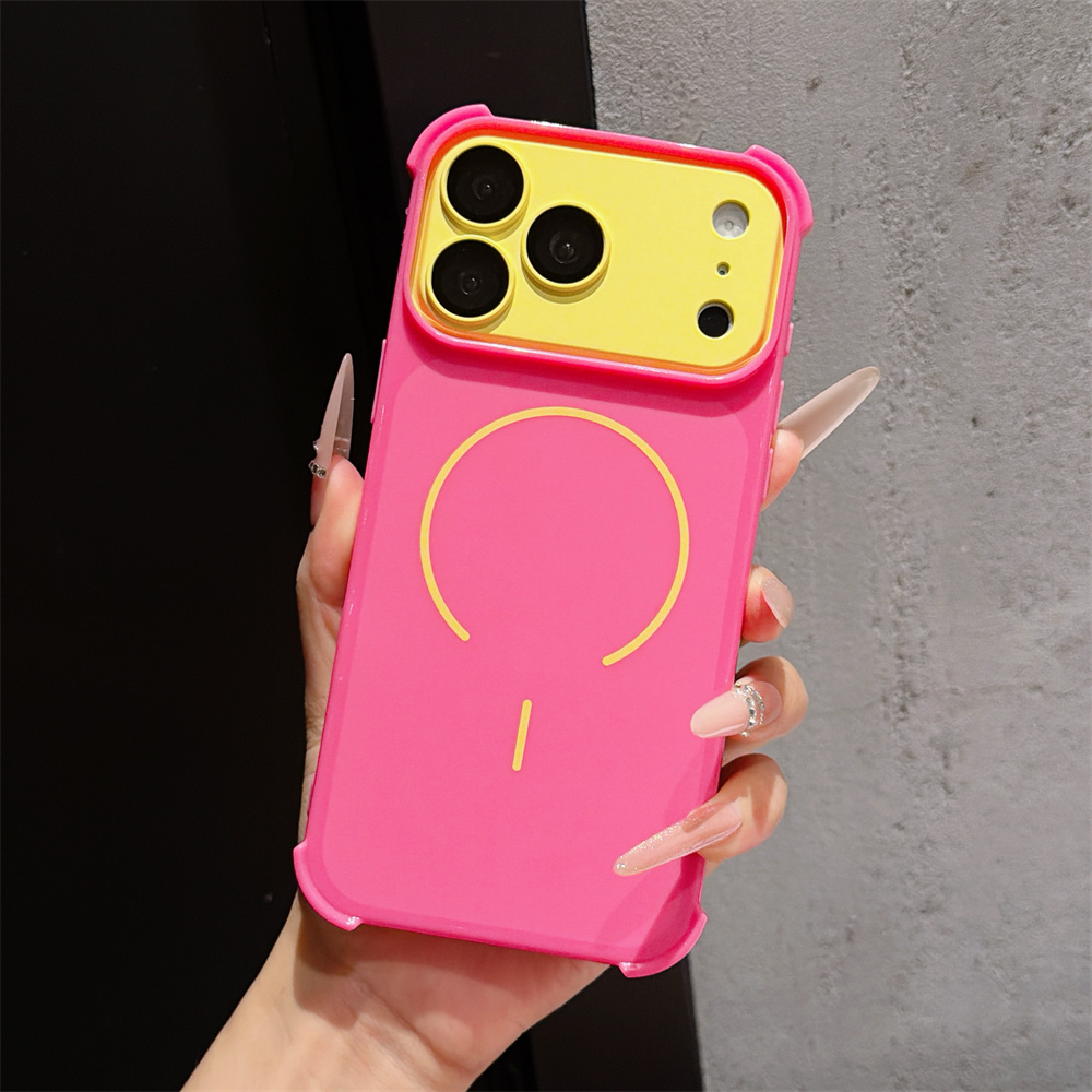 Phone Cases Iphone 16 - Contrast Color Armor Phone Case for