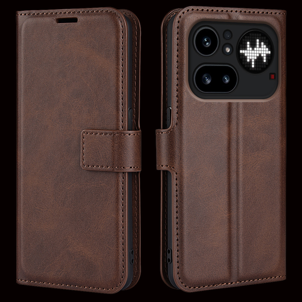 Phone Cases Nothing 3A - Premium Calf Leather Flip Case For