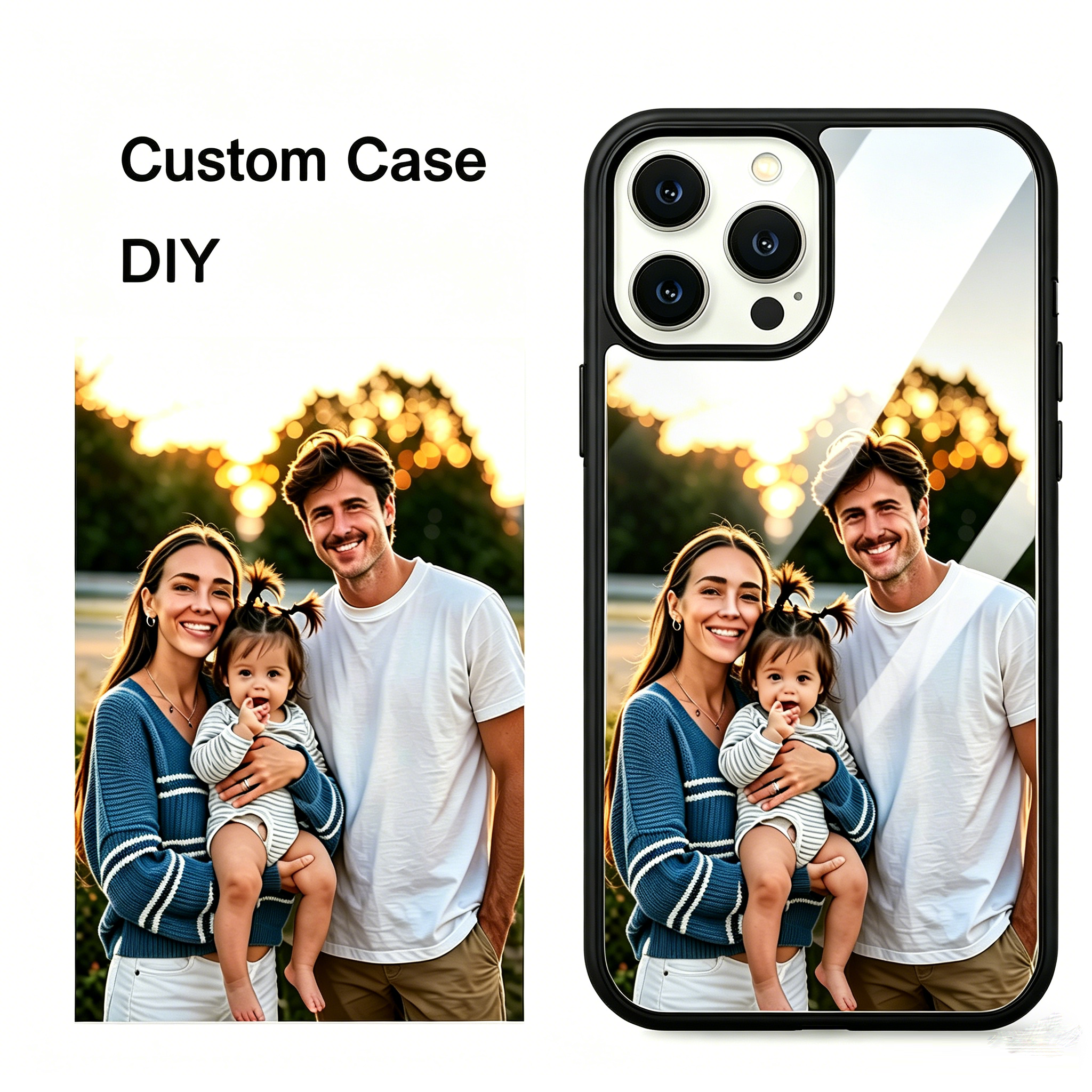 Phone Cases Customized - Custom Photo Mirror Glass Case For