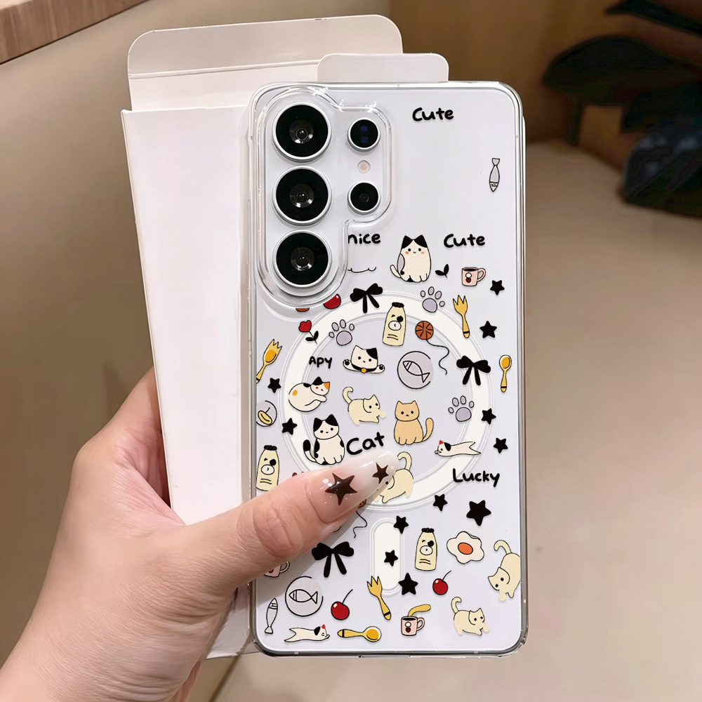 Phone Cases With Magsafe - Cute Cat Magnetic Phone Case For