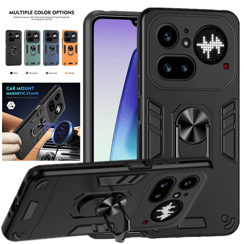 Phone Cases Nothing 3A - Defender Military Grade Magnetic Ring Stand