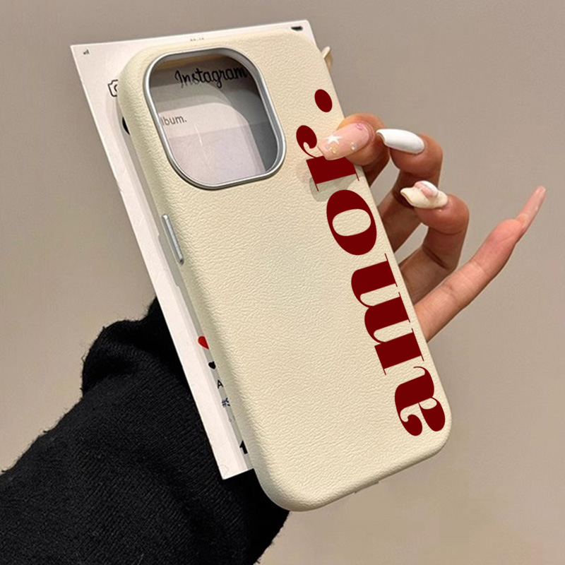 Phone Cases Brown - The Red Artistic Letter Lichee Pattern