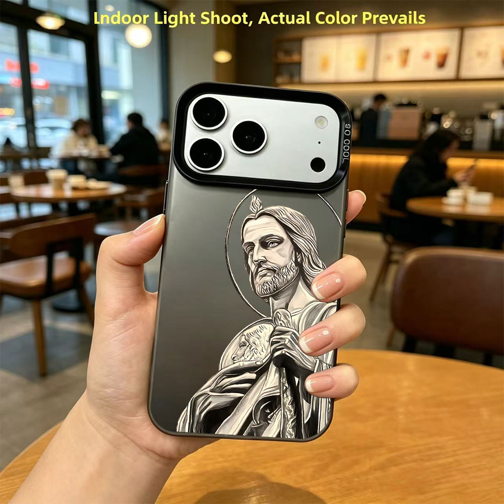 Phone Cases Iphone 16 - San Judas Tadeo Pattern Design Phone