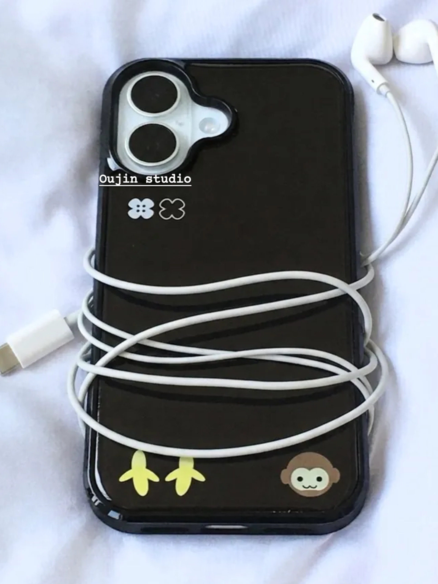 Phone Cases Brown - Korean Ins Brown Yellow Banana Monkey