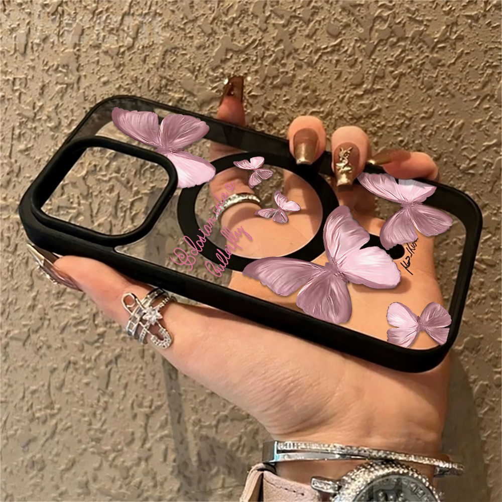 Phone Cases With Magsafe - Multiple Powder Butterflies Phone Case For