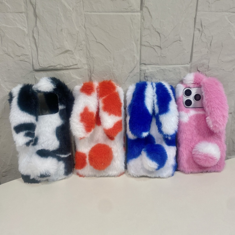 Phone Cases Iphone 16 - Cute Rabbit Design Fluffy Phone Cases