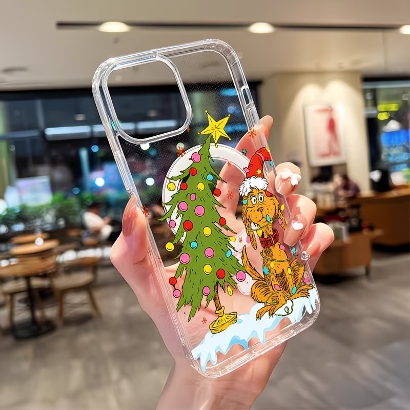 Phone Cases With Magsafe - Puppy themed Christmas party Clear Phone