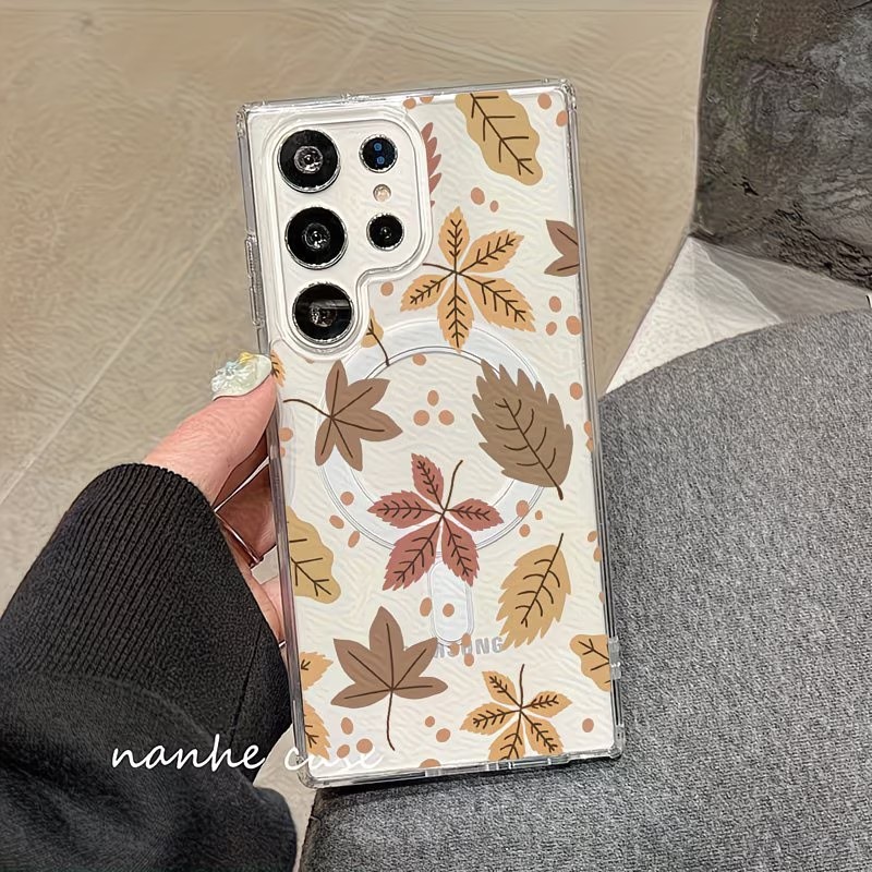 Maple Leaf Pattern Phone Case  - Phone Cases With Magsafe recension och pris