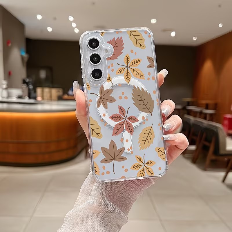 Maple Leaf Pattern Phone Case  - Phone Cases With Magsafe recension och pris