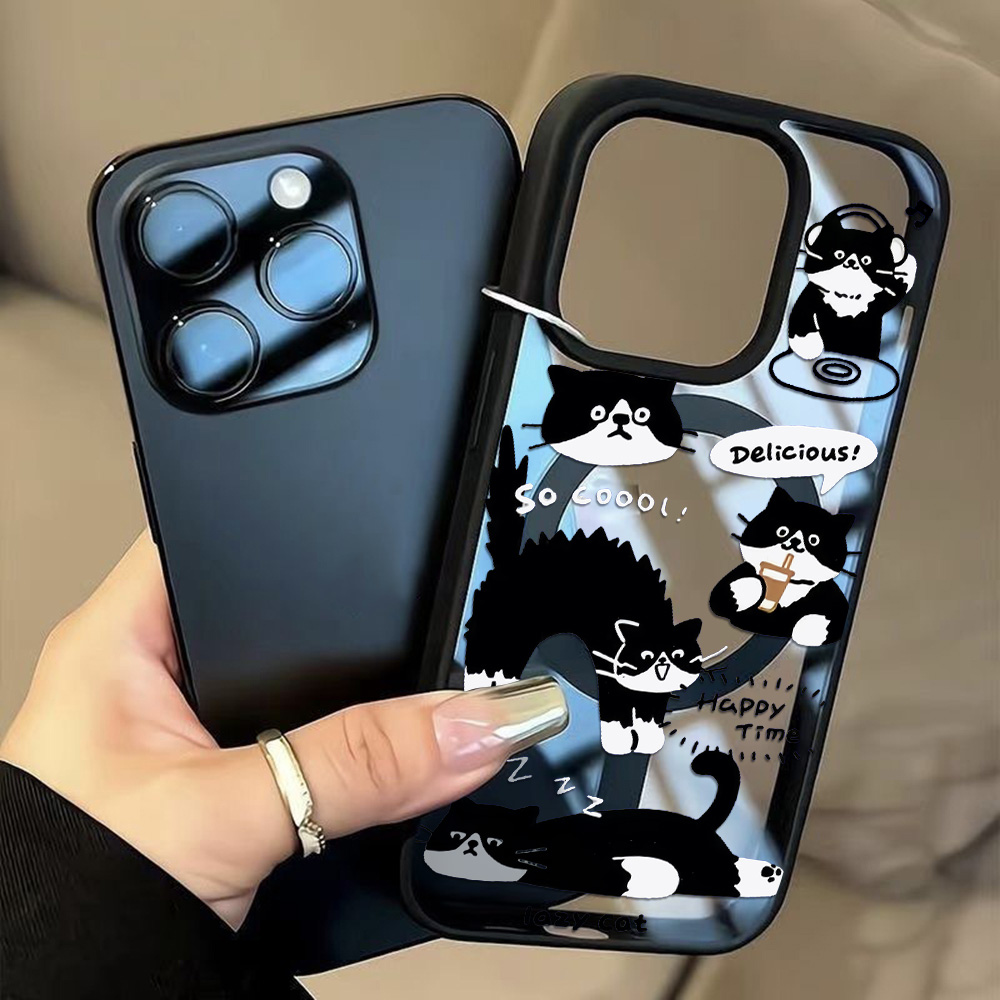 Funny Black Cat Wireless Charg - Phone Cases With Magsafe recension och pris