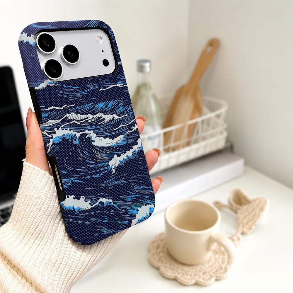 Luxury Carbon Fiber Sea Wave T - Phone Cases With Magsafe recension och pris