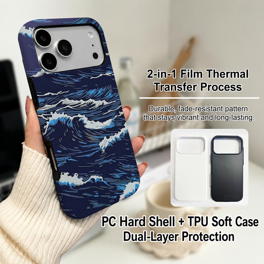 Luxury Carbon Fiber Sea Wave T - Phone Cases With Magsafe recension och pris