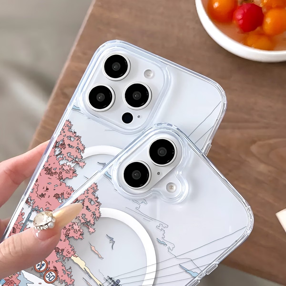 Fuji Cherry Blossom Pattern Ph - Phone Cases With Magnet recension och pris