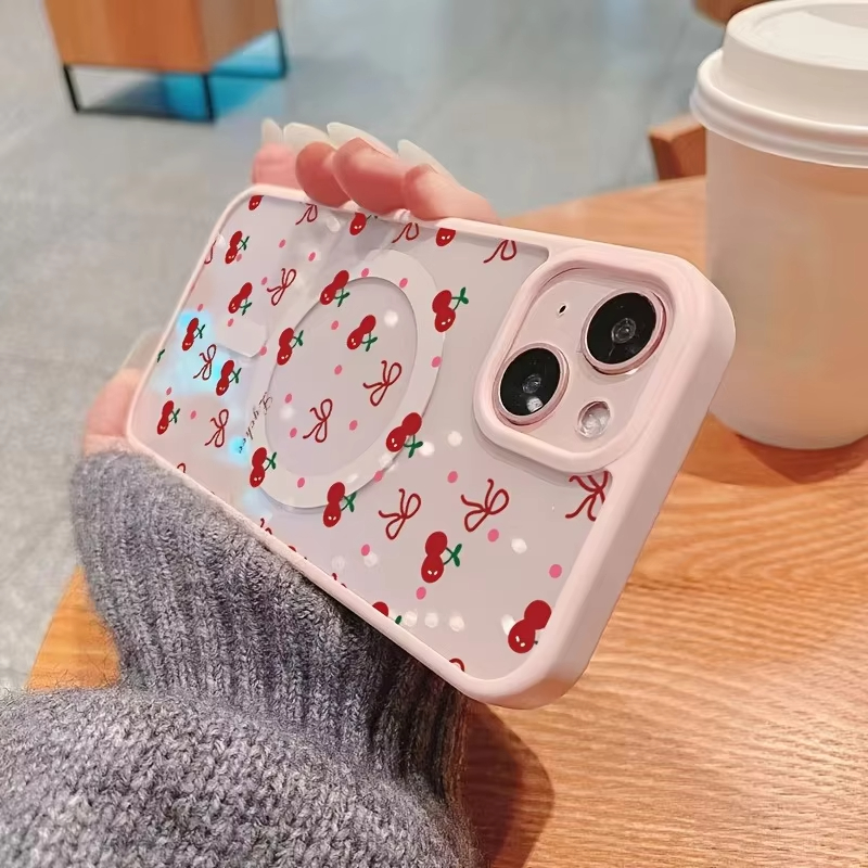 Red Cherry Printed Magnetic Ph - Phone Cases With Magnet recension och pris