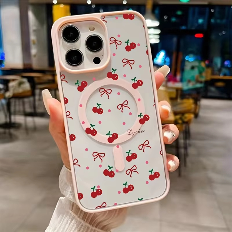 Red Cherry Printed Magnetic Ph - Phone Cases With Magnet recension och pris