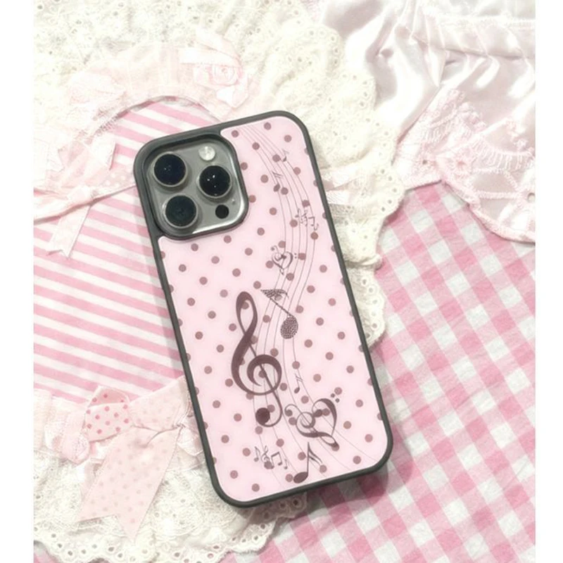 Korean ins Pink Brown Polka Do - Phone Cases Brown recension och pris