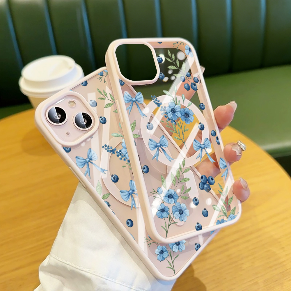Blueberry Floral Clear Case  F - Phone Cases With Magsafe recension och pris