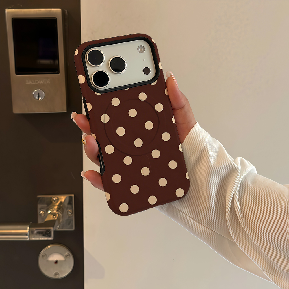 Brown Beige Polka Dot Phone Ca - Phone Cases Brown recension och pris