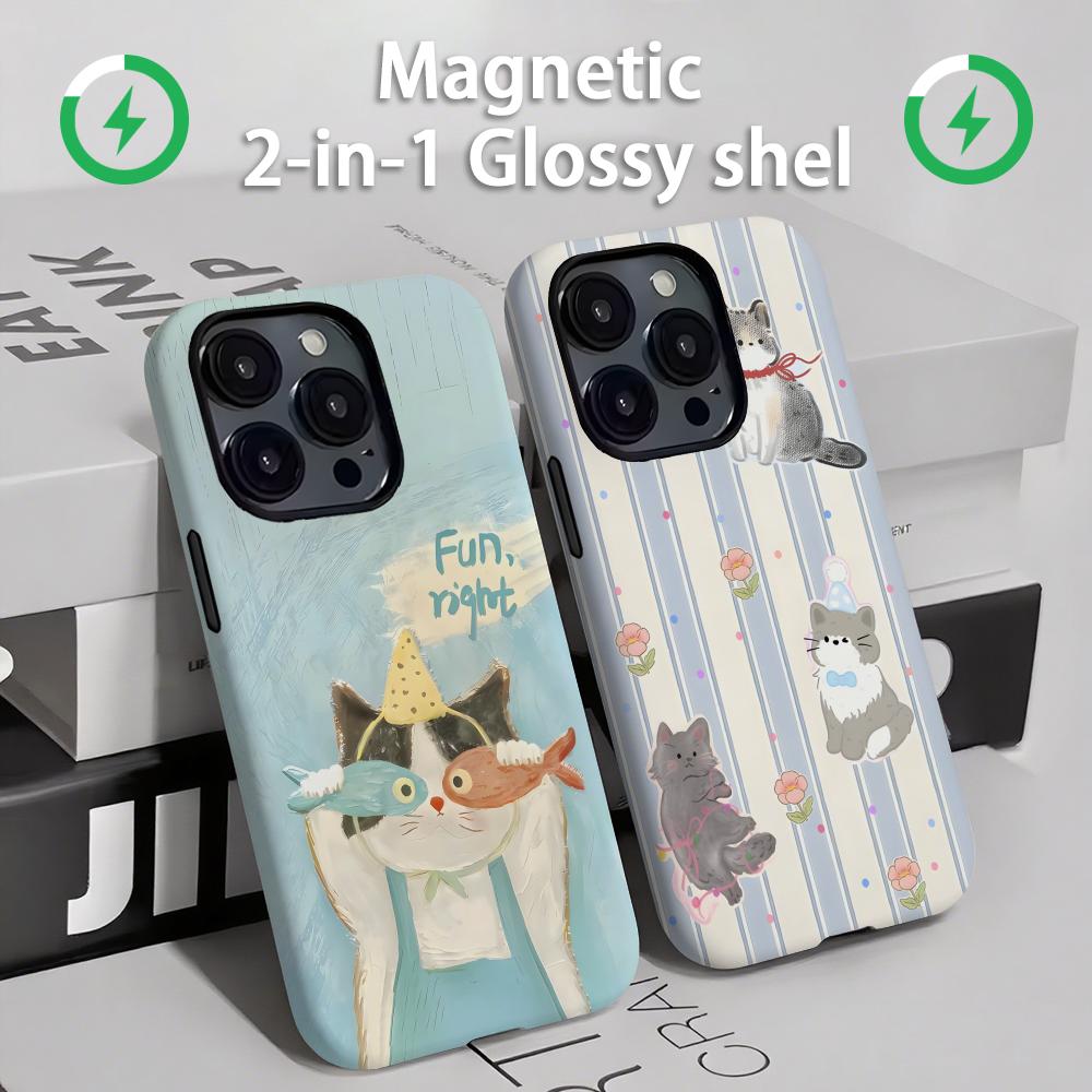 Cute cats and dogs  Phone Case - Phone Cases Iphone 16 recension och pris