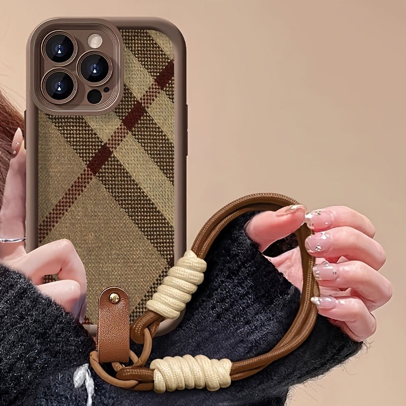 Brown Stripes Lanyard Strap Ro - Phone Cases Brown recension och pris