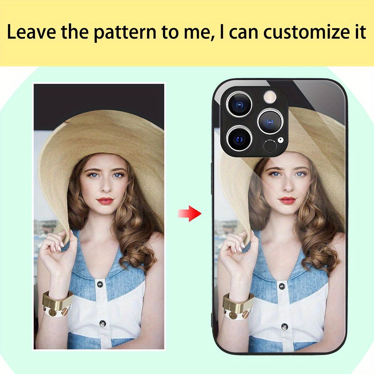 Custom Photo Mirror Glass Case - Phone Cases Customized recension och pris