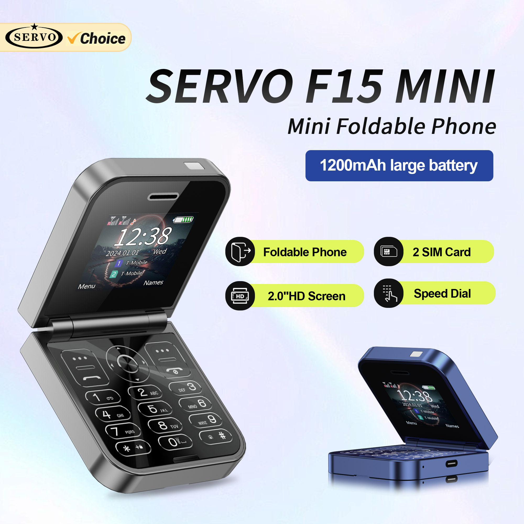 SERVO F15 Mini Small Flip Mobi - Phone Cases Verizon recension och pris
