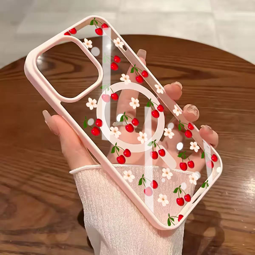 Cute Cherry Fruit Clear Case F - Phone Cases With Magsafe recension och pris
