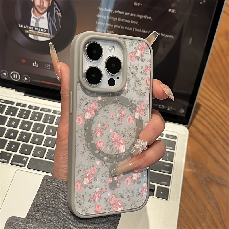 Pink Tiny Rose Clear Magnetic  - Phone Cases With Magnet recension och pris