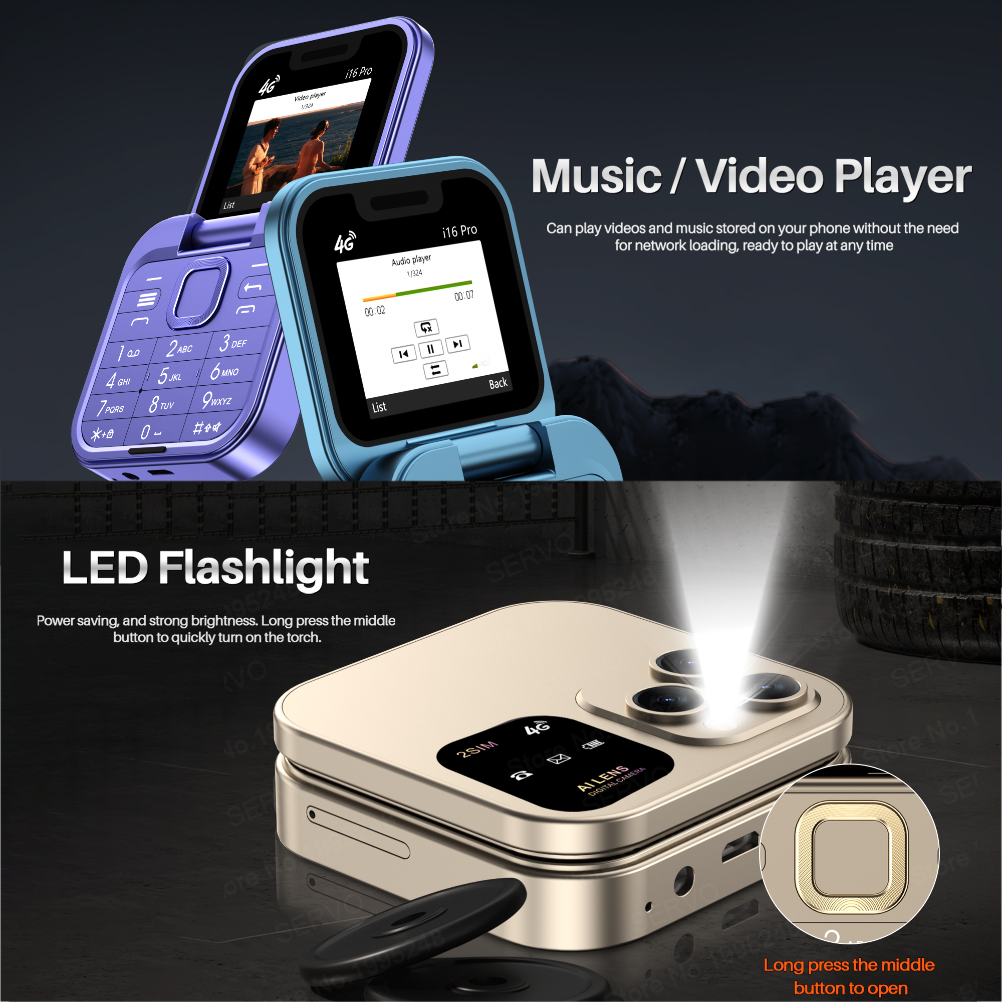 SERVO Mini Flip Mobile Phone S - Phone Cases Verizon recension och pris