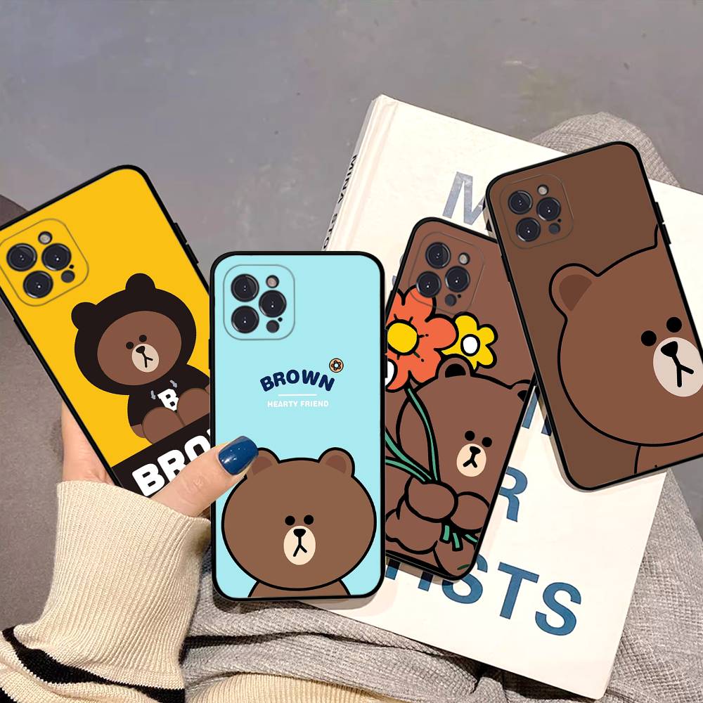 L-Lines Friends B-Brown Bear P - Phone Cases Brown recension och pris