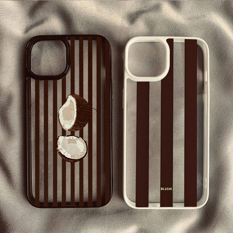 Clear Brown Stripes Phone Case - Phone Cases Brown recension och pris