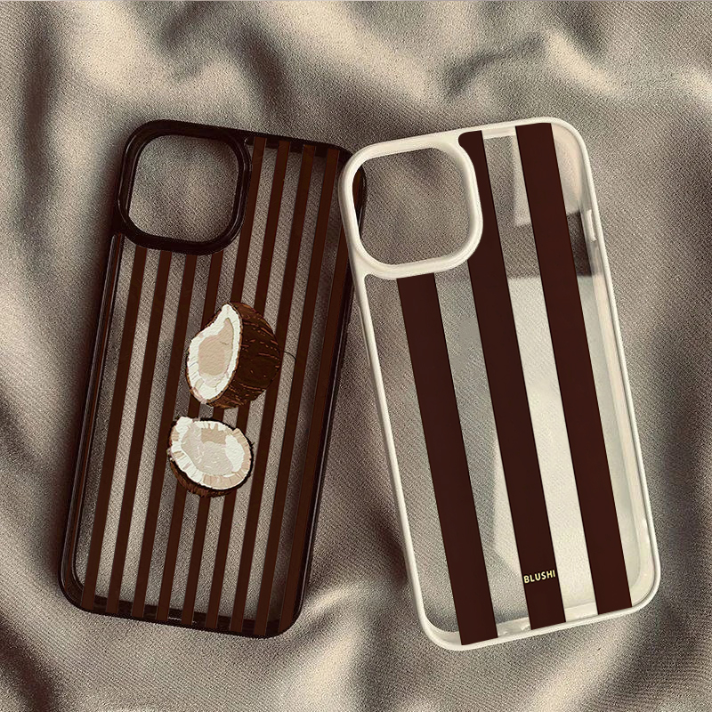 Clear Brown Stripes Phone Case - Phone Cases Brown recension och pris